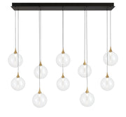 Iissa 10-Light 47" Linear Pendant in Gold