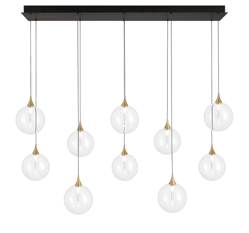 Iissa 10-Light 47" Linear Pendant in Gold