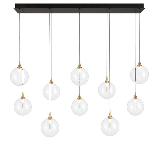 Iissa 10-Light 47" Linear Pendant in Gold