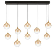 Iissa 10-Light 47" Linear Pendant in Gold
