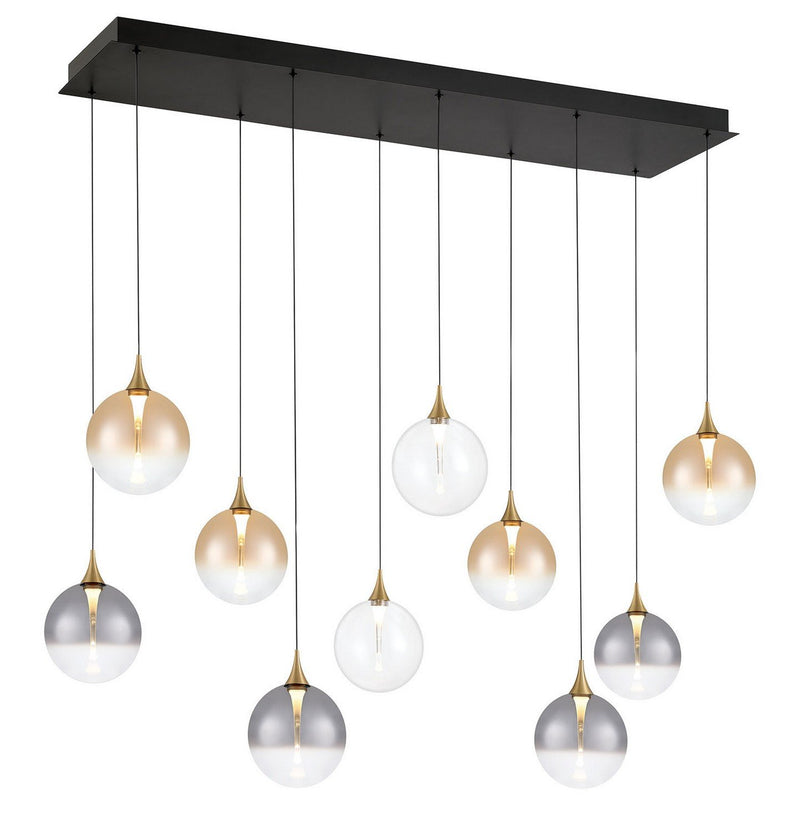 Iissa 10-Light 47" Linear Pendant in Gold