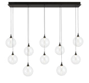 Iissa 10-Light 47" Linear Pendant in Matte Black