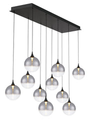 Iissa 10-Light 47" Linear Pendant in Matte Black