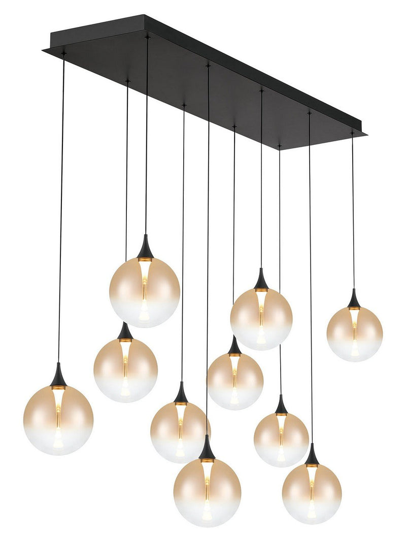 Iissa 10-Light 47" Linear Pendant in Matte Black