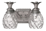 Plantation 2-Light Bath Vanity Light in Polished Antique Nickel