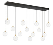 Iissa 14-Light 72" Linear Pendant in Gold
