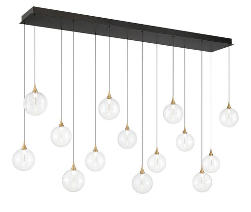 Iissa 14-Light 72" Linear Pendant in Gold