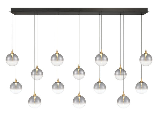 Iissa 14-Light 72" Linear Pendant in Gold