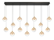 Iissa 14-Light 72" Linear Pendant in Gold