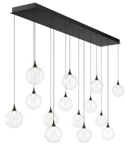 Iissa 14-Light 72" Linear Pendant in Matte Black