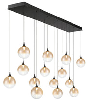 Iissa 14-Light 72" Linear Pendant in Matte Black