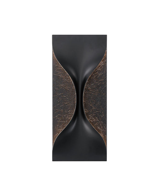 Shayla 14" Outdoor Wall Light in Sysal Gold Black Mix