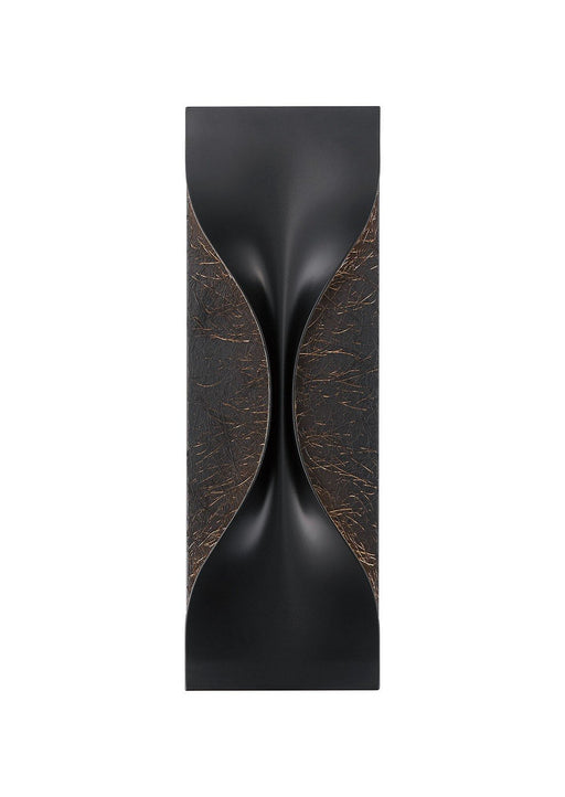 Shayla 18" Outdoor Wall Light in Sysal Gold Black Mix