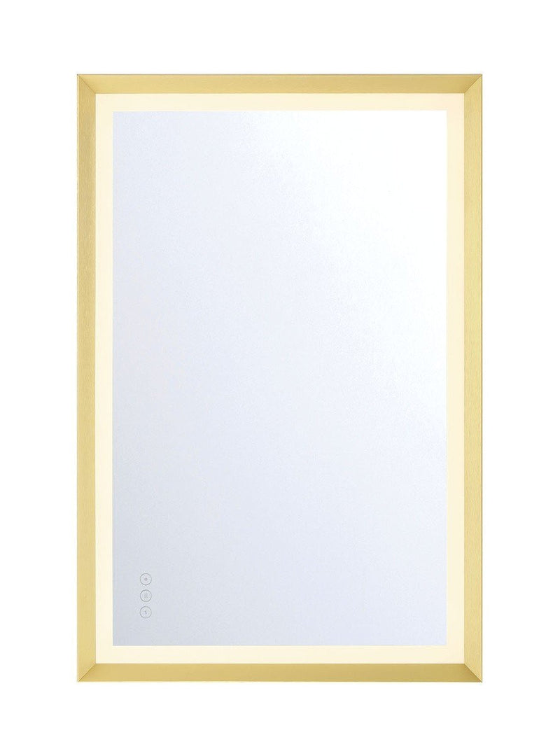 Artell 36" x 24" LED Vanity Mirror in Brushed Gold