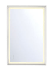 Artell 36" x 24" LED Vanity Mirror in Brushed Silver