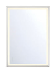 Artell 42" x 30" LED Vanity Mirror in Brushed Silver