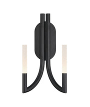 Olette 2-Light 17" Wall Sconce in Matte Black