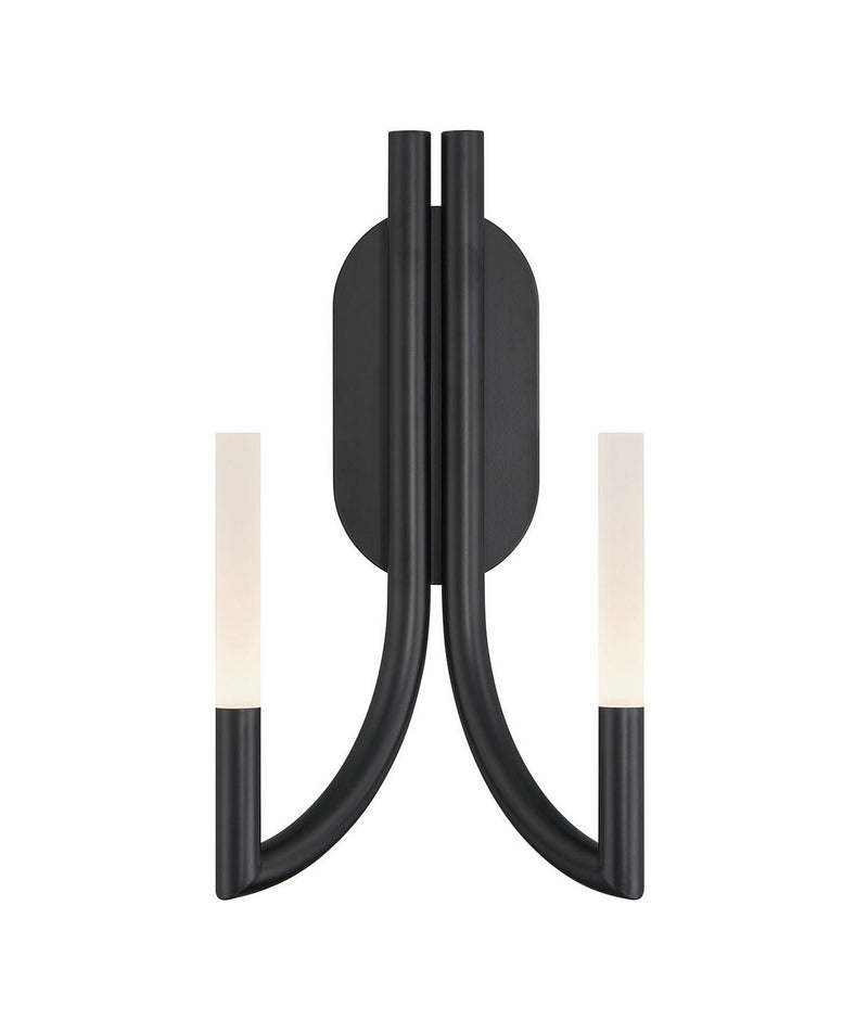 Olette 2-Light 17" Wall Sconce in Matte Black