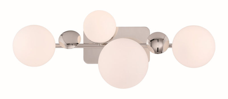 Vine 4-Light 28" LED Vanity Light in Polished Nickel