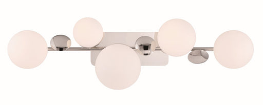 Vine 5-Light 36" LED Vanity Light in Polished Nickel