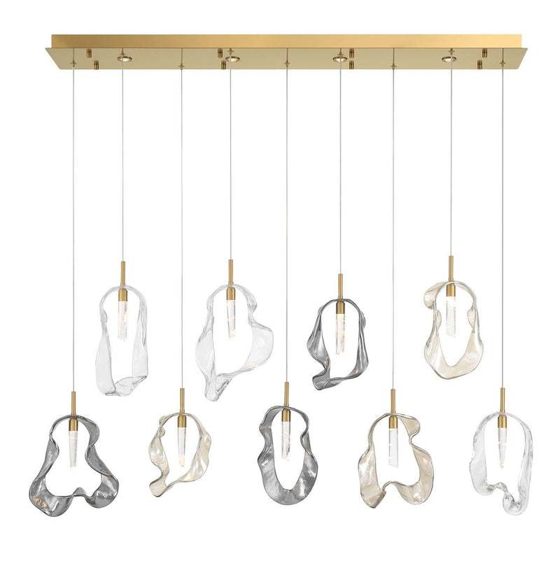 Norah 13-Light 51.2" Linear Pendant in Gold