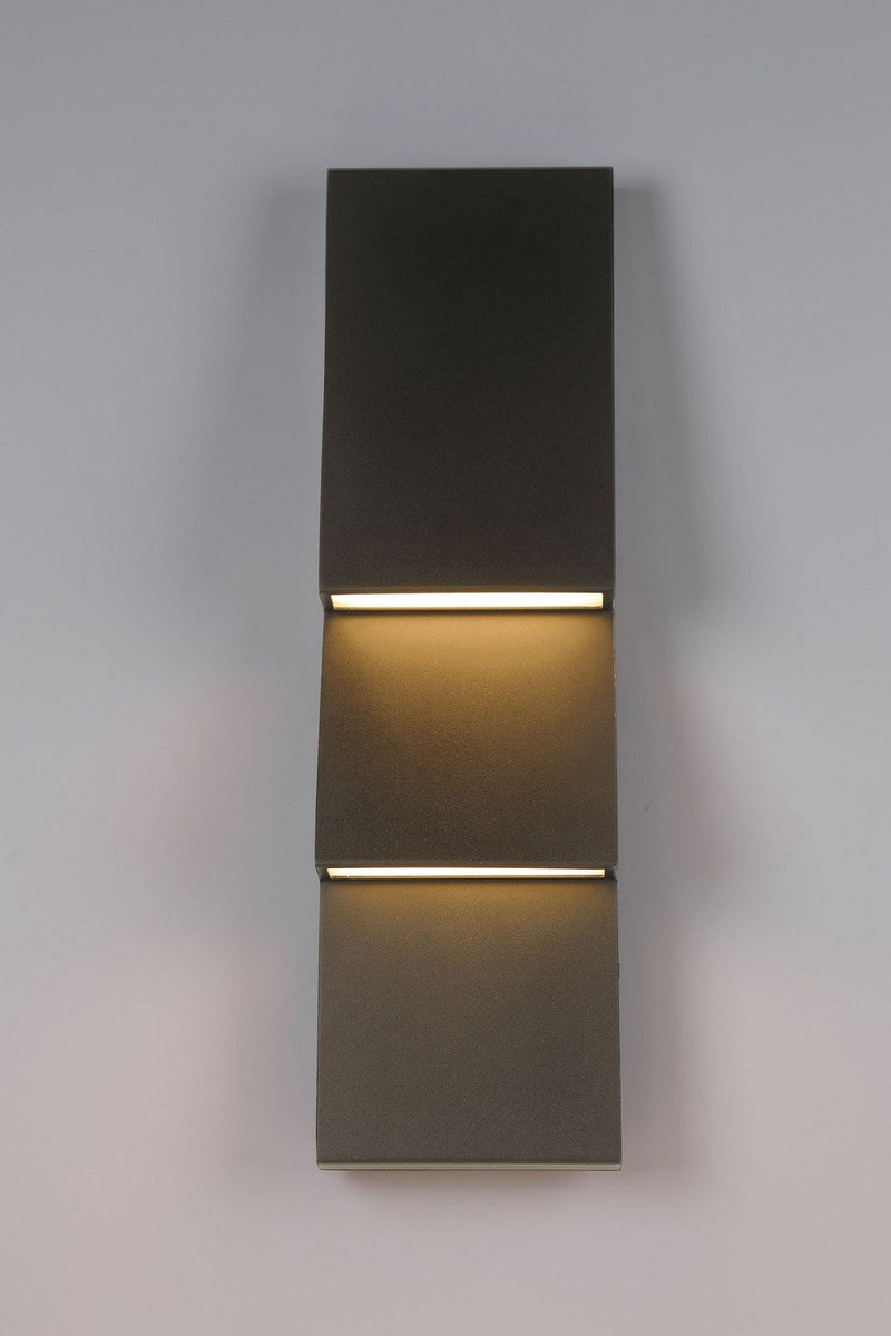 Nanton 2-Light 19" Outdoor Wall Light in Sand Bronze