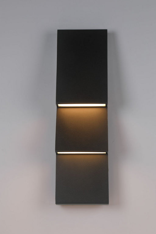Nanton 2-Light 19" Outdoor Wall Light in Sand Black