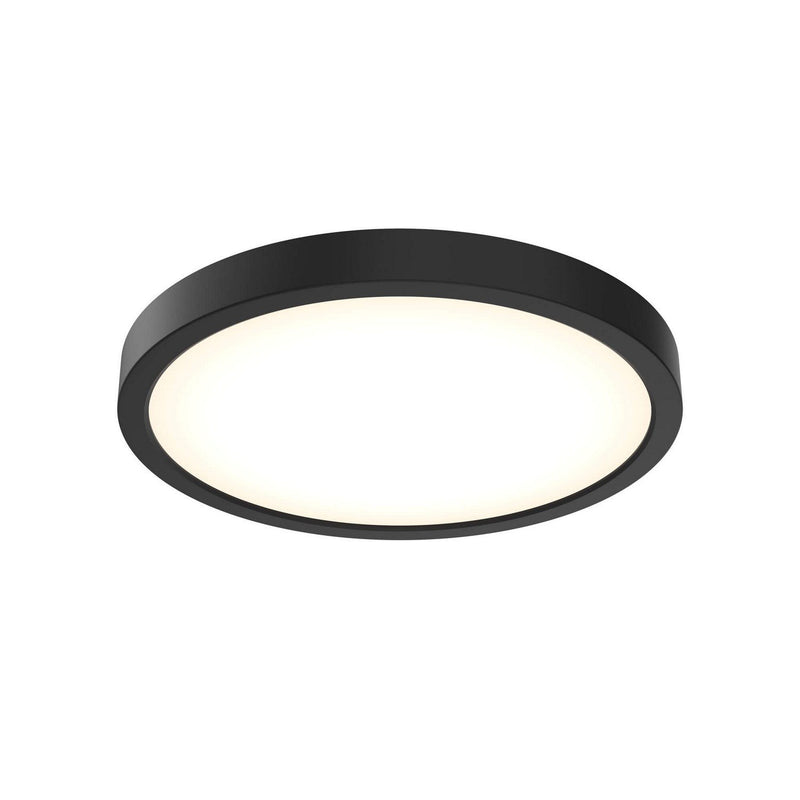 Delta 10" Round Multi-Voltage LED Flush Mount in Black