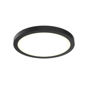 Delta 14" Round Multi-Voltage LED Flush Mount in Black