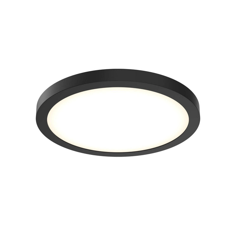 Delta 14" Round Multi-Voltage LED Flush Mount in Black