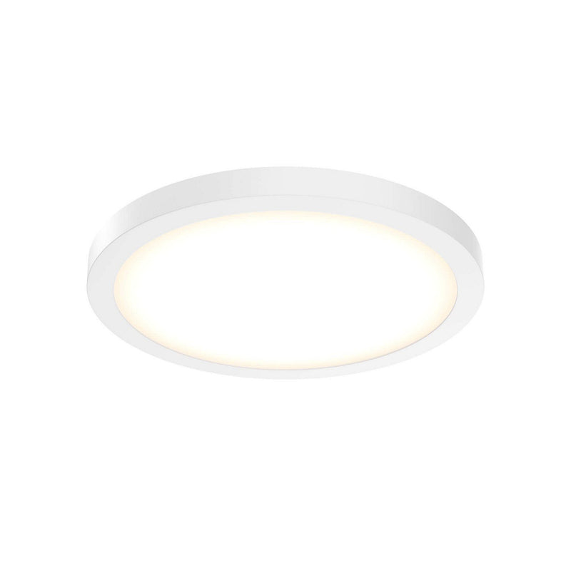 Delta 14" Round Multi-Voltage LED Flush Mount in White