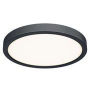 Delta 18" Round Multi-Voltage LED Flush Mount in Black