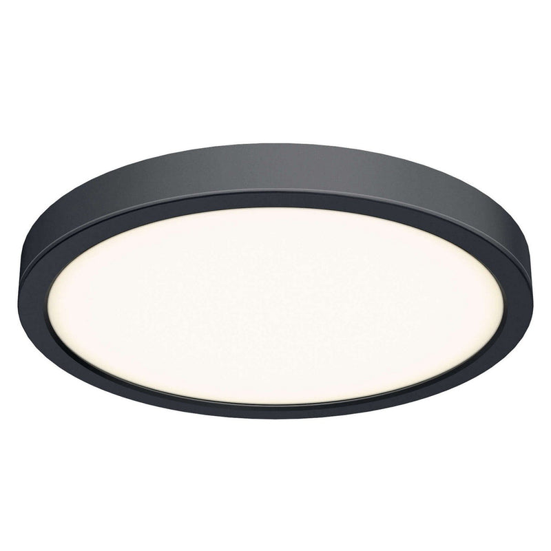Delta 18" Round Multi-Voltage LED Flush Mount in Black
