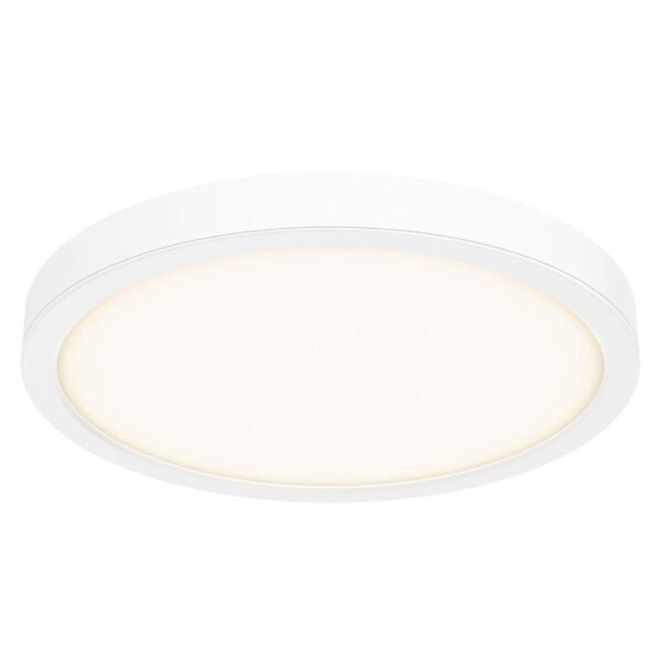 Delta 18" Round Multi-Voltage LED Flush Mount in White