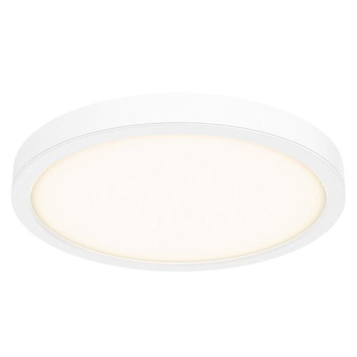 Delta 18" Round Multi-Voltage LED Flush Mount in White