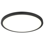 Delta 24" Round Multi-Voltage LED Flush Mount in Black