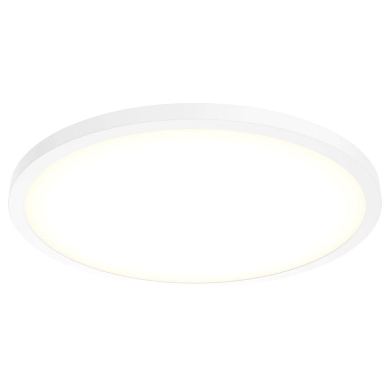 Delta 24" Round Multi-Voltage LED Flush Mount in White