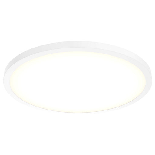 Delta 24" Round Multi-Voltage LED Flush Mount in White