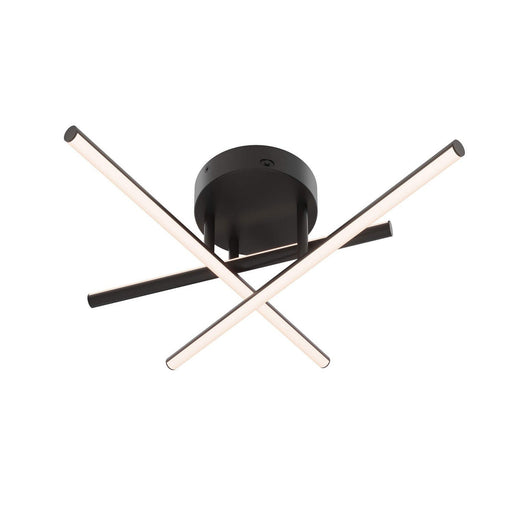 Asterisk 3-Light 23.7" Flush Mount in Black
