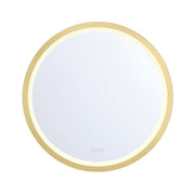 Artell 32" Round LED Vanity Mirror in Brushed Gold