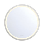 Artell 32" Round LED Vanity Mirror in Brushed Silver