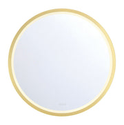 Artell 42" Round LED Vanity Mirror in Brushed Gold