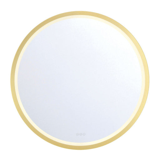Artell 42" Round LED Vanity Mirror in Brushed Gold