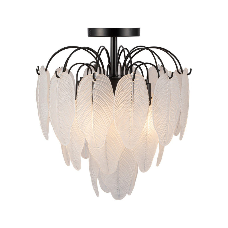 Alessia 4-Light Semi-Flush Mount in Black