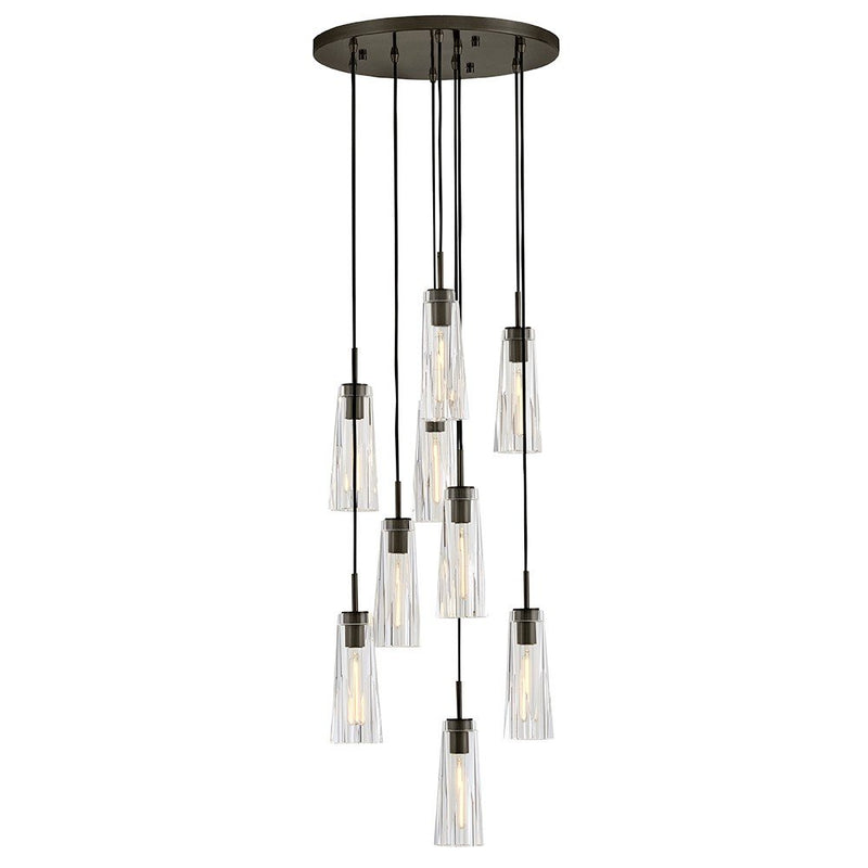 Cosette 9-Light Cluster Pendant in Black Oxide