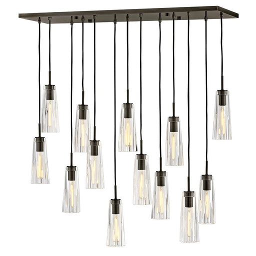 Cosette 46" 13-Light Linear Pendant in Black Oxide