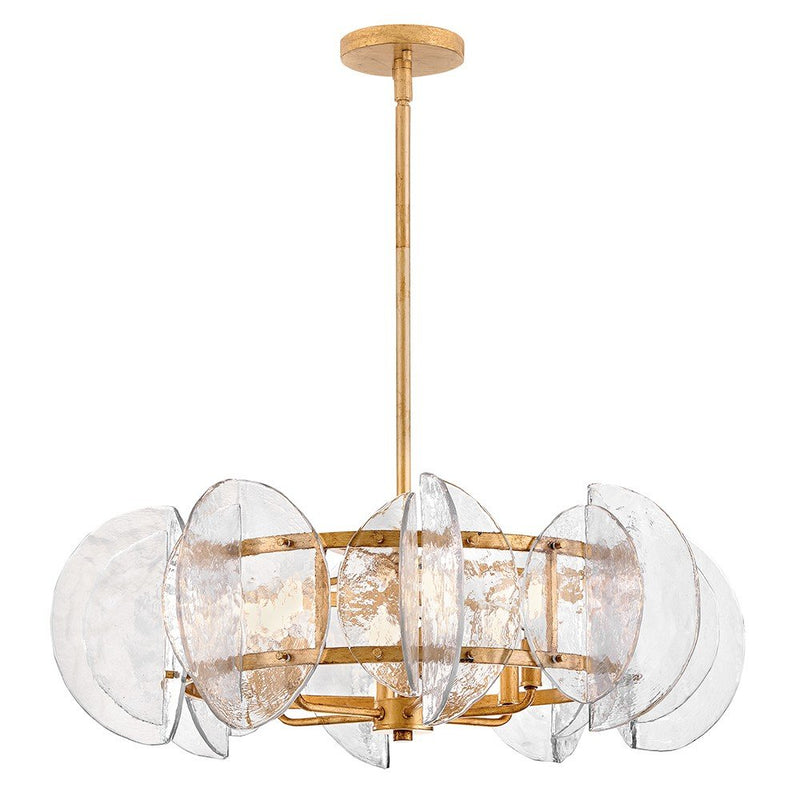 Seraphina 6-Light Drum Pendant in Distressed Brass