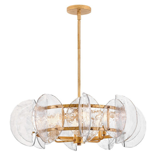 Seraphina 6-Light Drum Pendant in Distressed Brass