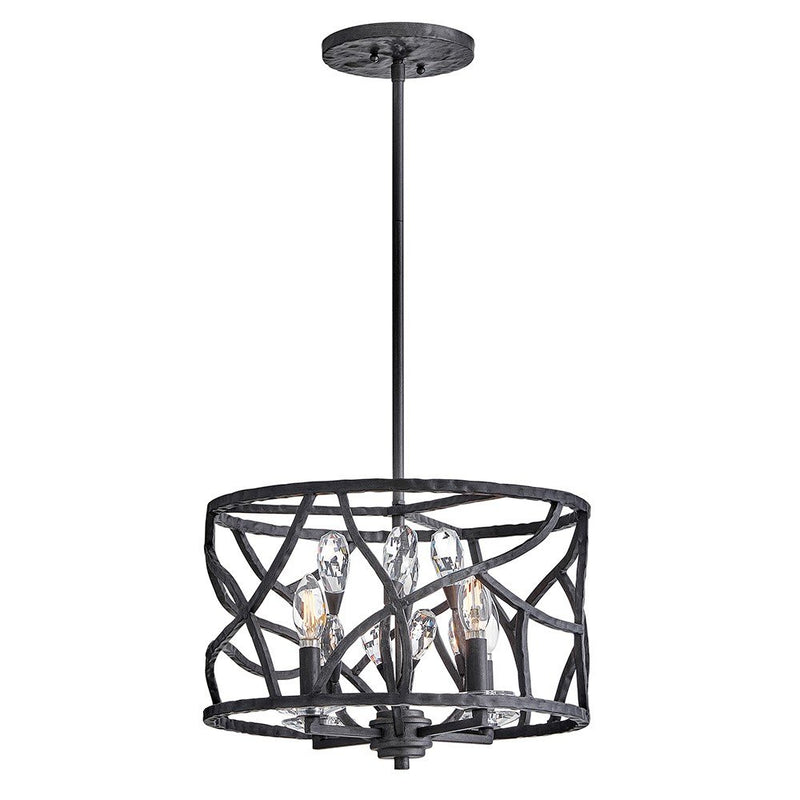 Eve 4-Light Semi-Flush Mount in Brushed Graphite