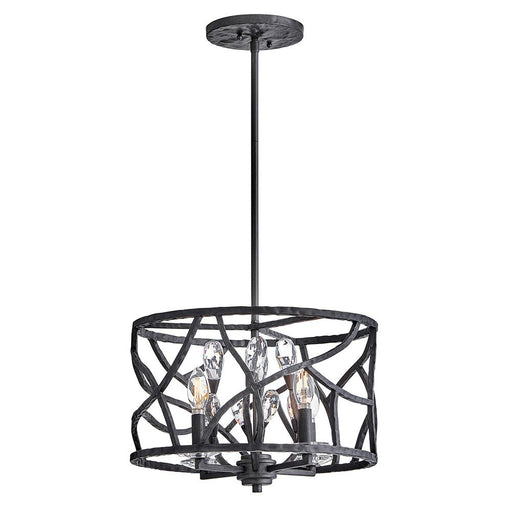 Eve 4-Light Semi-Flush Mount in Brushed Graphite